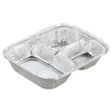 Handi-Foil Aluminum Oblong Container with Lid, 3-Compartment (HFA204535-250W) Case of 250