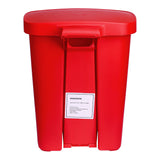 McKesson Trash Can 32 Quart / 8 gal. Red Plastic Rectangular (1223709_EA) 1/EA