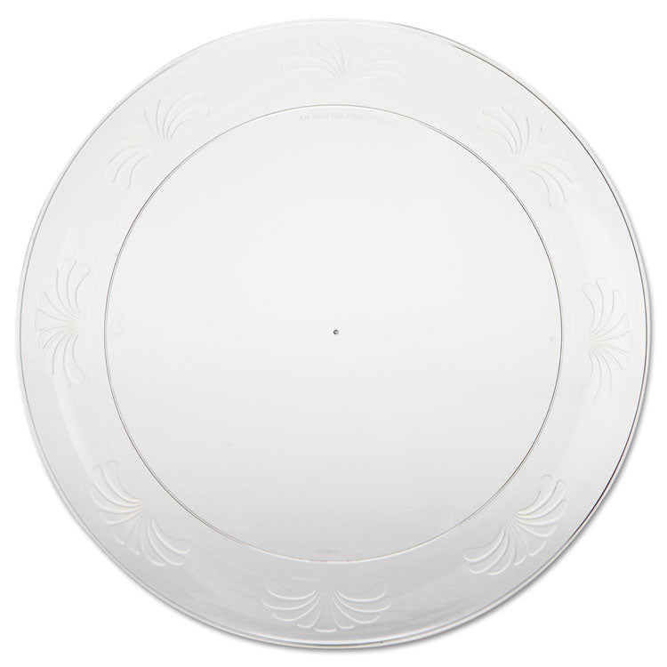 WNA Designerware Plastic Plates, 9" dia, Clear, 10 Pack, 18 Packs/Carton (WNADWP9180) Case of 180