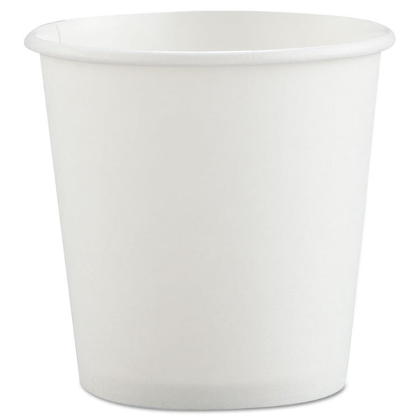 SOLO® Single-Sided Poly Paper Hot Cups, 4 oz, White, 50 Bag, 20 Bags/Carton (SCC374W2050) Case of 1000