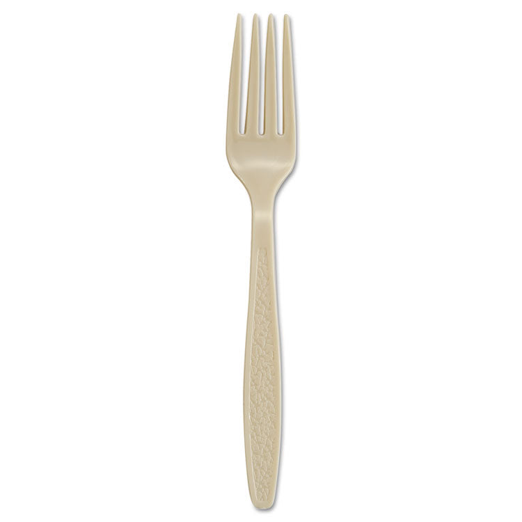 SOLO® Guildware Cutlery Sweetheart Polystyrene Tableware, Forks, Champagne, 1000/Carton (SCCGD5FK)