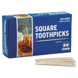 AmerCareRoyal® Square Wood Toothpicks, 2.75", Natural, 800/Box, 24 Boxes/Carton (RPPR820SQ) 24 Boxes of 800