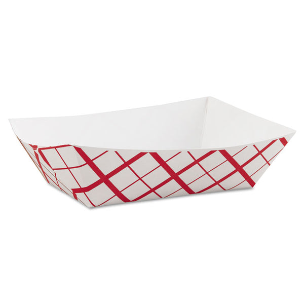 SCT® Paper Food Baskets, 3 lb Capacity, 7.2 x 4.95 x 1.94, Red/White, Paper, 500/Carton (SCH0425) Case of 500