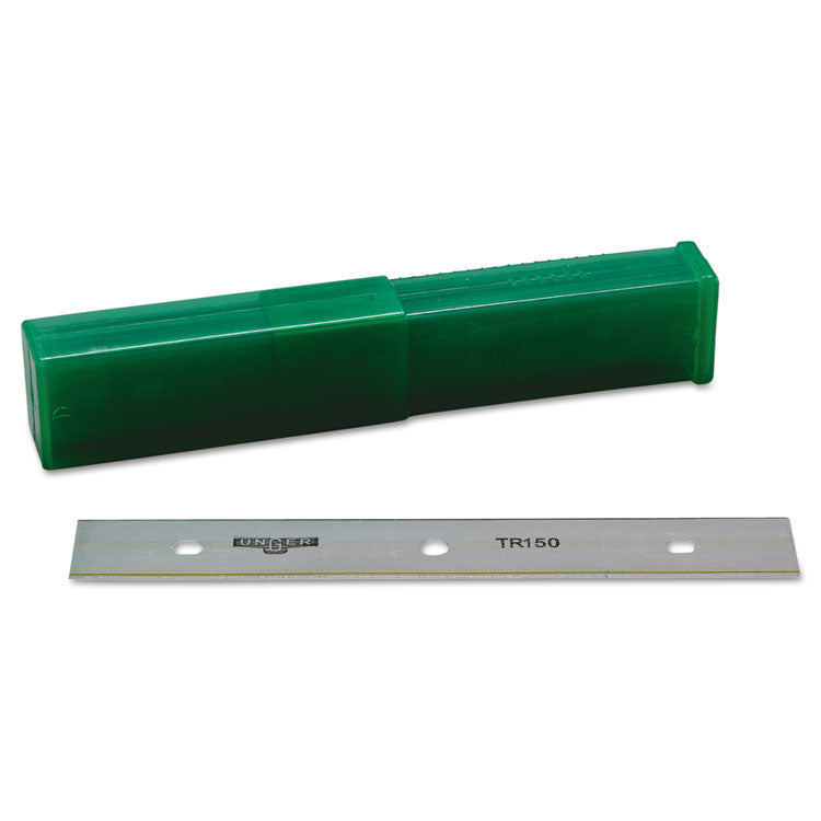Unger® ErgoTec Glass Scraper Replacement Blades, 6" Double-Edge, 25/Pack (UNGTR15) 1 Tube