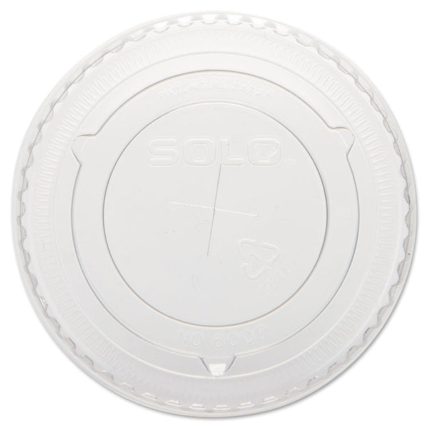 SOLO® Straw-Slot Cold Cup Lids, Fits 10 oz Cups, Clear, 100 Pack, 25 Packs/Carton (DCC600TS)