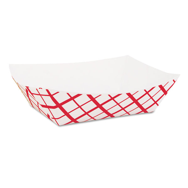 SCT® Paper Food Baskets, 1 lb Capacity, Red/White, Paper, 1,000/Carton (SCH0413) Case of 1000