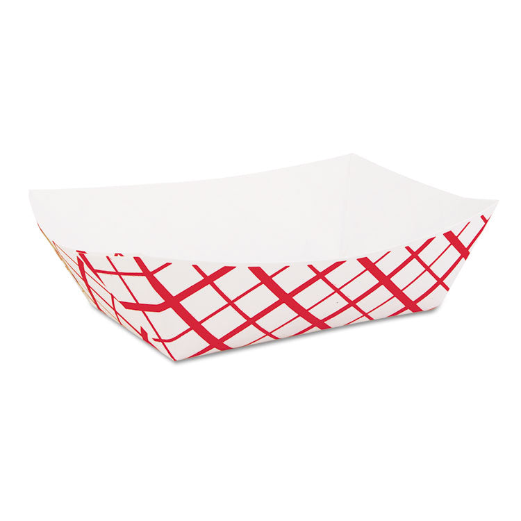 SCT® Paper Food Baskets, 2 lb Capacity, Red/White, Paper, 1,000/Carton (SCH0417) Case of 1000