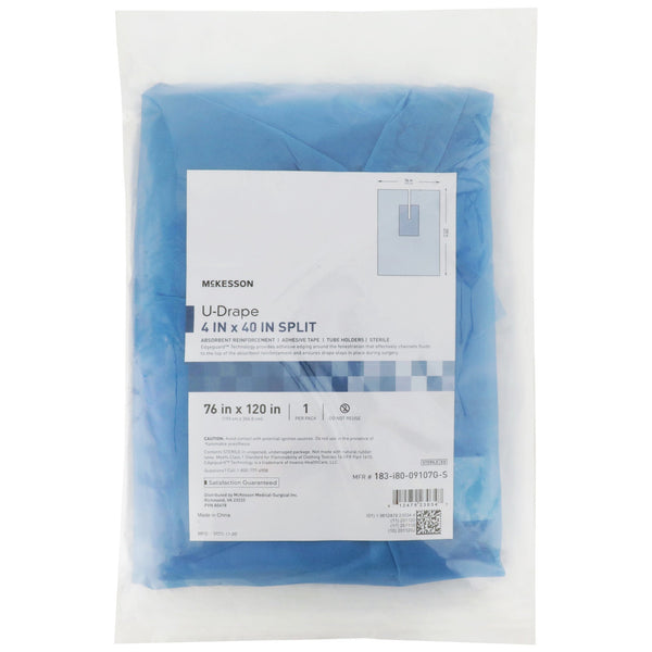 McKesson Orthopedic Drape U-Drape with Split 76 W X 120 L Inch Sterile (1101295_PK) 1/PK