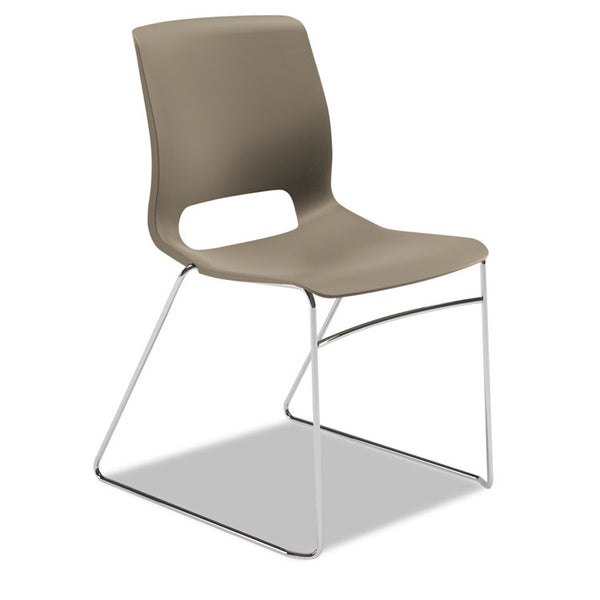 HON® Motivate High-Density Stacking Chair, Supports 300 lb, 17.75" Seat Height, Shadow Seat, Shadow Back, Chrome Base, 4/Carton (HONMS101SD)