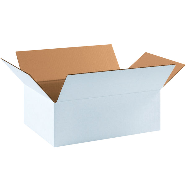 17 1/4 x 11 1/4 x 6" White Corrugated Boxes (17116W) Bundle Of 25