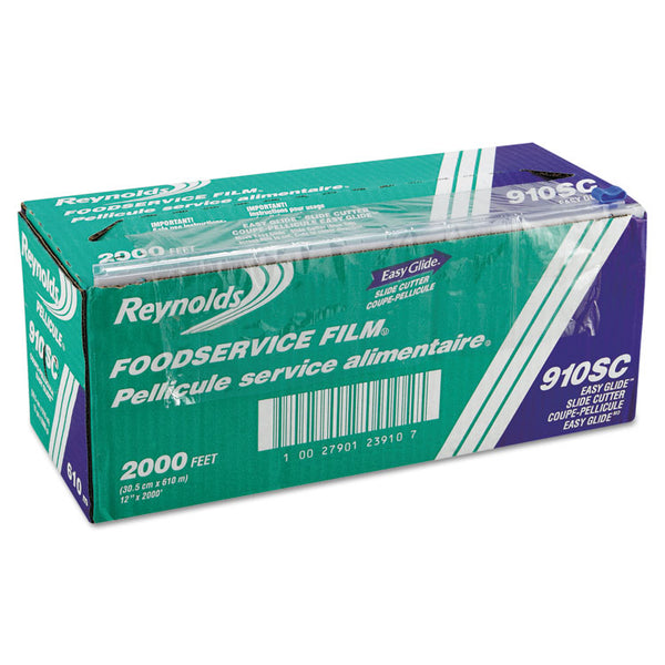 Reynolds Wrap® PVC Food Wrap Film Roll in Easy Glide Cutter Box, 12" x 2,000 ft, Clear (RFP910SC) Each