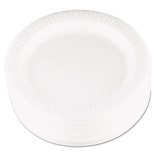 Dart® Quiet Classic Laminated Foam Dinnerware, Plate, 9" dia, White, 125/Pack, 4 Packs/Carton (DCC9PWQR)