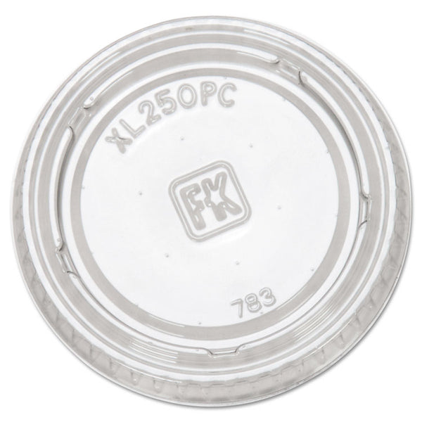 Fabri-Kal® Portion Cup Lids, Fits 1.5 oz to 2.5 oz Cups, Clear, 125/Sleeve, 20 Sleeves/Carton (FABXL250PC)