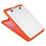 Saunders SlimMate Storage Clipboard, 0.5" Clip Capacity, Holds 8.5 x 11 Sheets, Hi-Vis Orange (SAU00579) Each