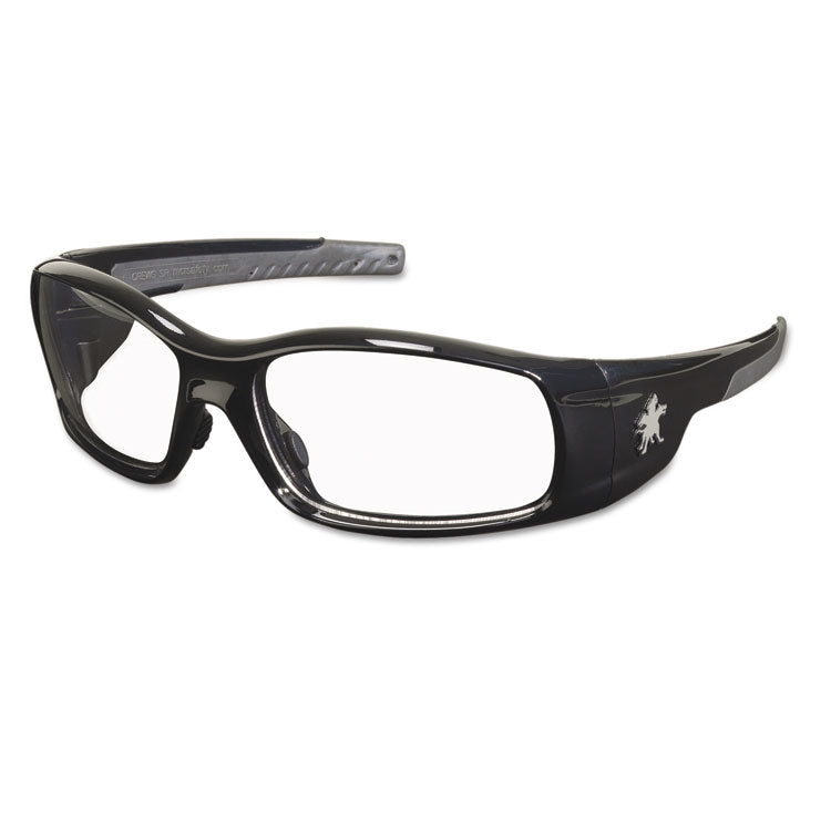 MCR™ Safety Swagger Safety Glasses, Black Frame, Clear Lens (CRWSR110) Each