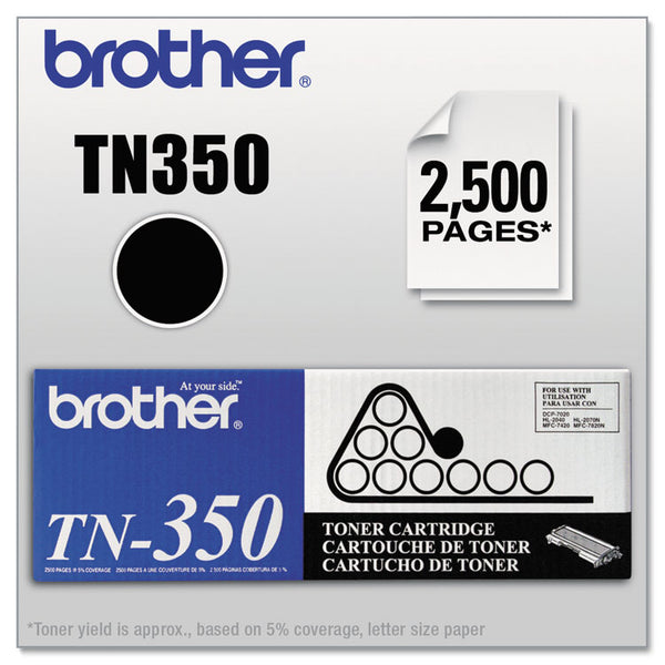 Brother TN350 Toner, 2,500 Page-Yield, Black (BRTTN350)