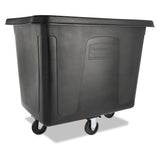 Rubbermaid® Commercial Cube Truck, 119.7 gal, 500 lb Capacity, Plastic/Metal, Black (RCPFG461600BLA)