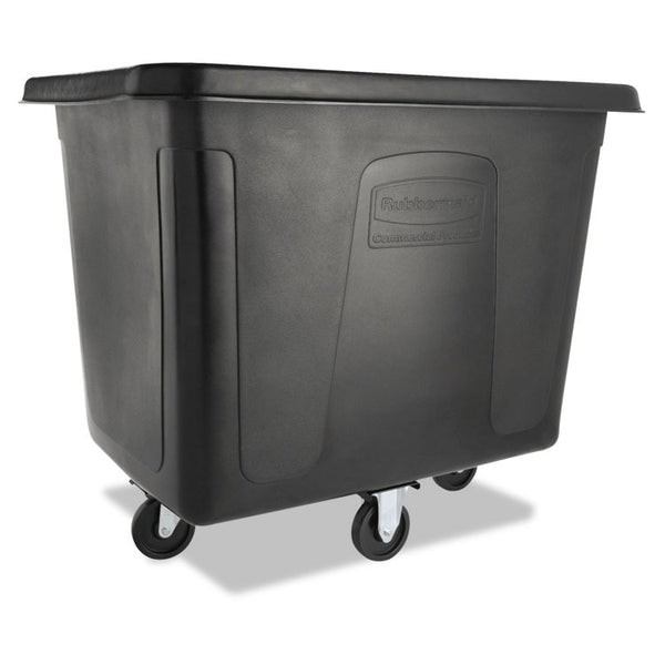 Rubbermaid® Commercial Cube Truck, 119.7 gal, 500 lb Capacity, Plastic/Metal, Black (RCPFG461600BLA)