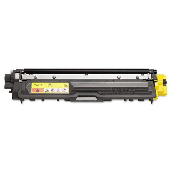 Brother TN225Y High-Yield Toner, 2,200 Page-Yield, Yellow (BRTTN225Y)