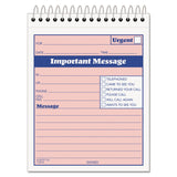 TOPS™ Telephone Message Book with Fax/Mobile Section, Two-Part Carbonless, 4.25 x 5.5, 50 Forms Total (TOP4010) Each