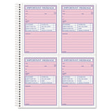 TOPS™ Telephone Message Book with Fax/Mobile Section, Two-Part Carbonless, 3.88 x 5.5, 4 Forms/Sheet, 200 Forms Total (TOP4005) Each