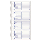 TOPS™ Petty Cash Receipt Book, Two-Part Carbonless, 5 x 2.75, 4 Forms/Sheet, 200 Forms Total (TOP4109) Each