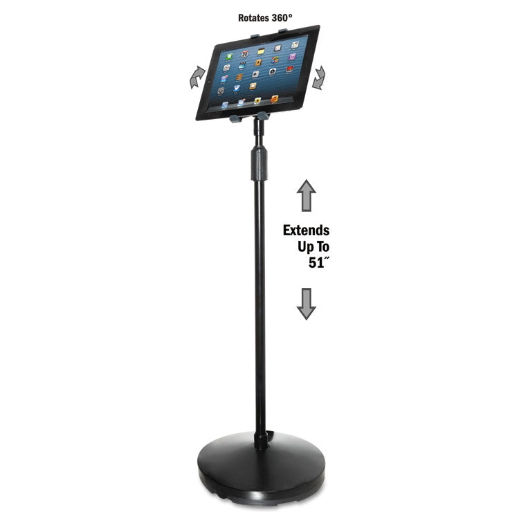 Kantek Floor Stand for iPad and Other Tablets, Black (KTKTS890) Each
