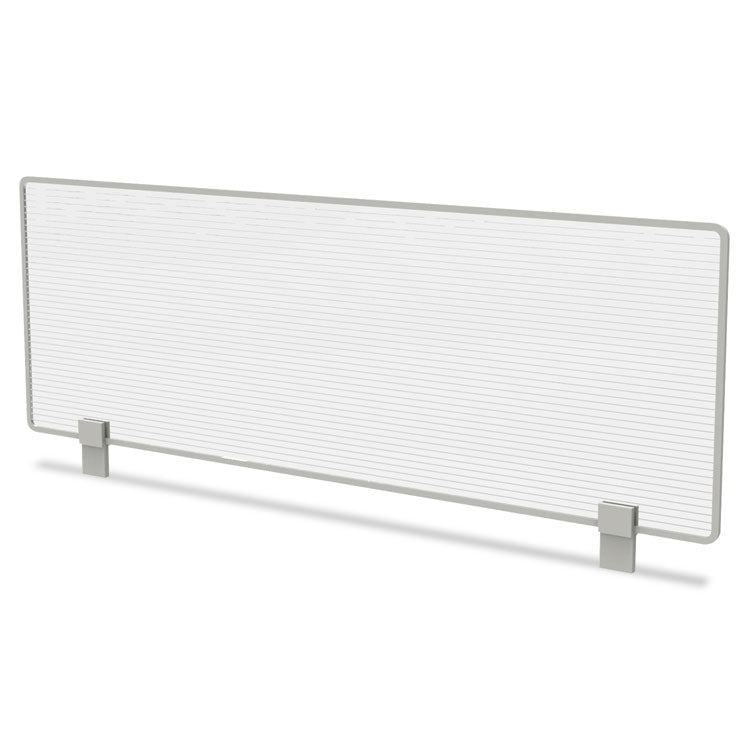Linea Italia® Trento Line Dividing Panel, Polycarbonate, 47.13w x 1.75d x 15.5h, Translucent (LITTR721) Each