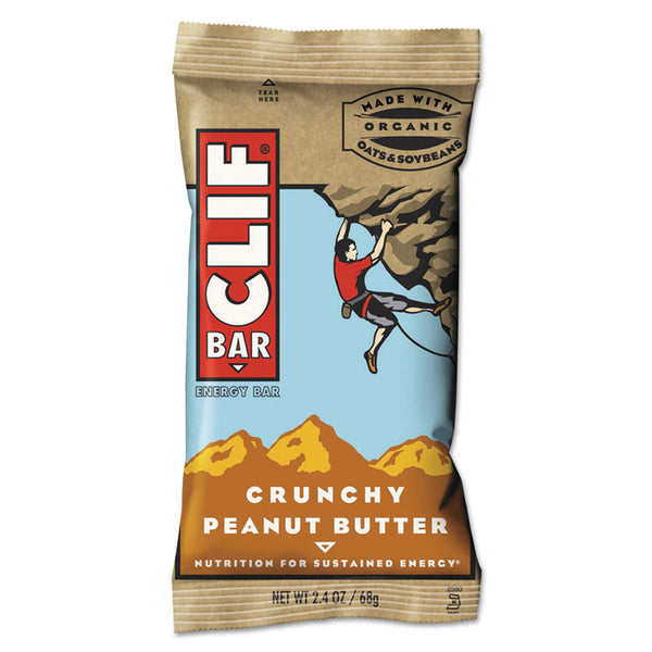 CLIF® Bar Energy Bar, Crunchy Peanut Butter, 2.4 oz, 12/Box (CBC50120)