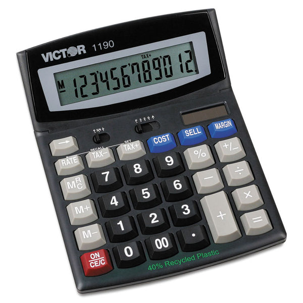 Victor® 1190 Executive Desktop Calculator, 12-Digit LCD (VCT1190)