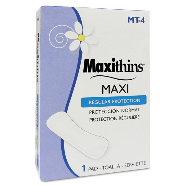 HOSPECO® Maxithins Vended Sanitary Napkins #4, Maxi, 250 Individually Boxed Napkins/Carton (HOSMT4)