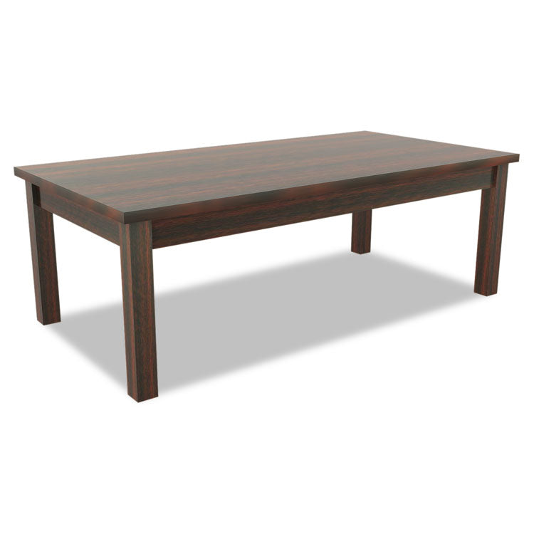 Alera® Alera Valencia Series Occasional Table, Rectangle, 47.25w x 19.13d x 16.38h, Mahogany (ALEVA7548MY)