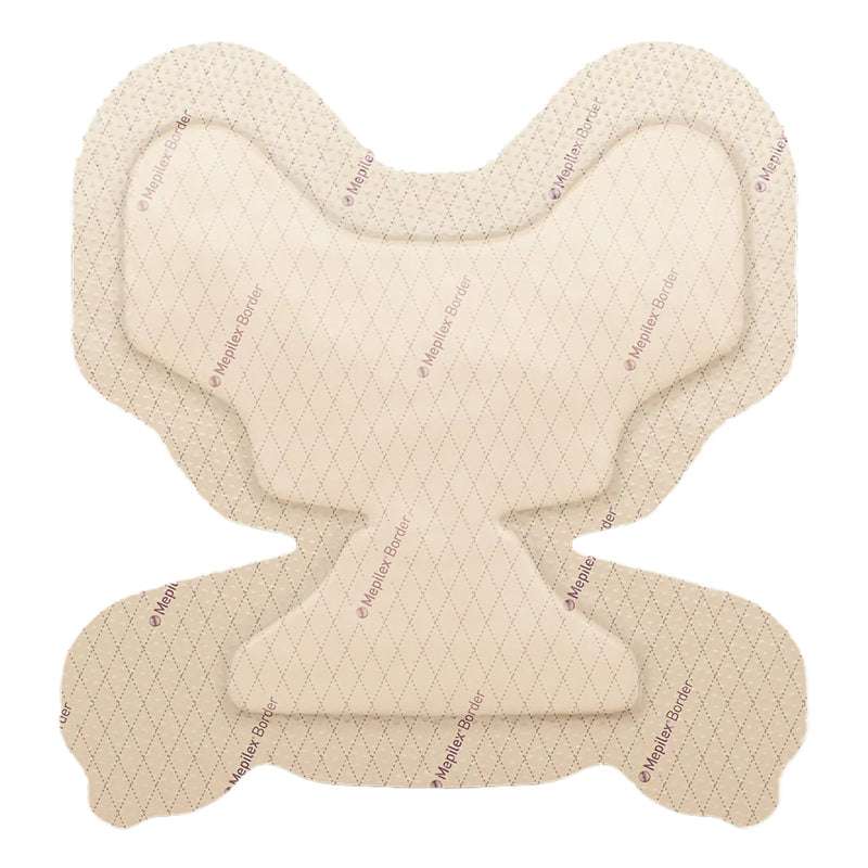 Mepilex® Border Heel Foam Dressing 8-3/5 X 9 Inch With Border Film Backing Silicone Adhesive Heel Sterile (1061939_EA) 1/EA