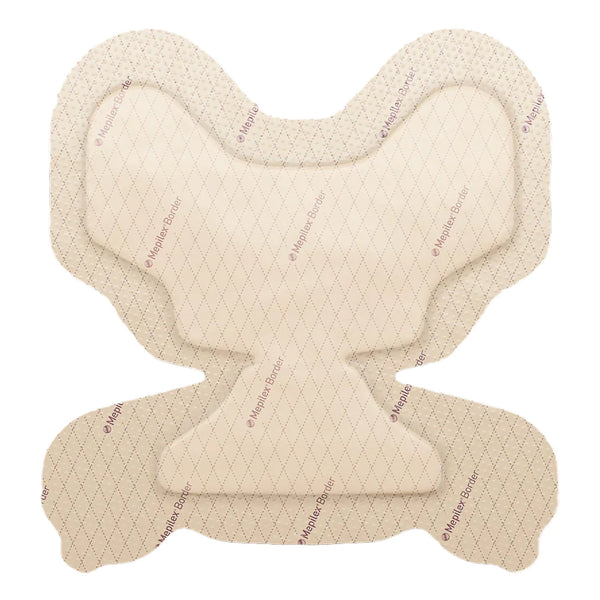 Mepilex® Border Heel Foam Dressing 8-3/5 X 9 Inch With Border Film Backing Silicone Adhesive Heel Sterile (1061939_CS) 30/CS