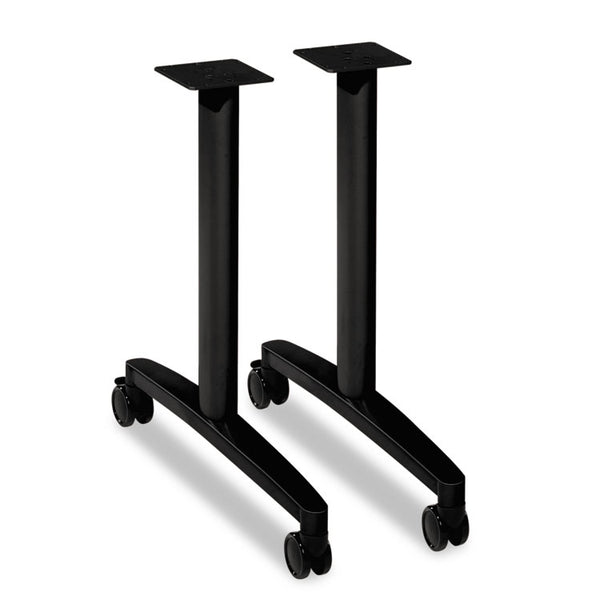 HON® Huddle T-Leg Base for 24" and 30" Deep Table Tops, 39.25w x 23.5d x 23.38h, Black (HONMTLEG24CP)