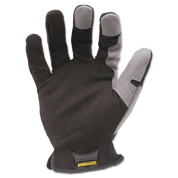 Ironclad Workforce Glove, Medium, Gray/Black, Pair (IRNWFG03M)