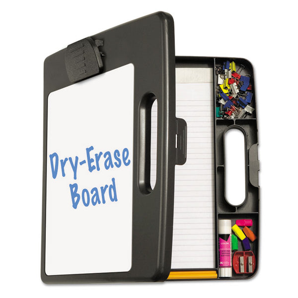 Officemate Portable Dry Erase Clipboard Case, 0.5" Clip Capacity, Holds 8.5 x 11 Sheets, Charcoal (OIC83382) Each
