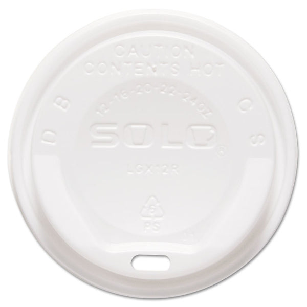 SOLO® The Gourmet Lid Hot Cup Lids for Trophy Plus, Fits 12 oz to 20 oz, White, 1,500/Carton (SCCLGXW2)