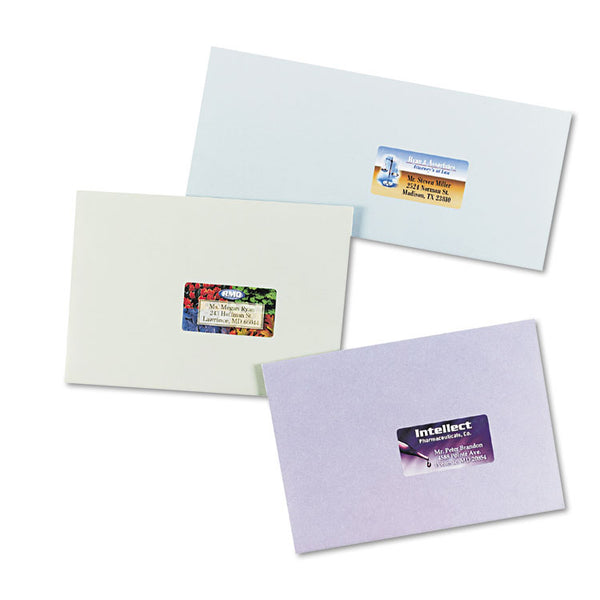 Avery® Vibrant Laser Color-Print Labels w/ Sure Feed, 1.25 x 2.38, White, 450/Pack (AVE6871)