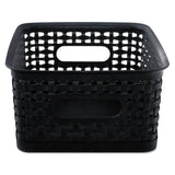 Advantus Weave Bins, 9.88 x 7.38 x 4, Black, 3/Pack (AVT40326) Pack of 3