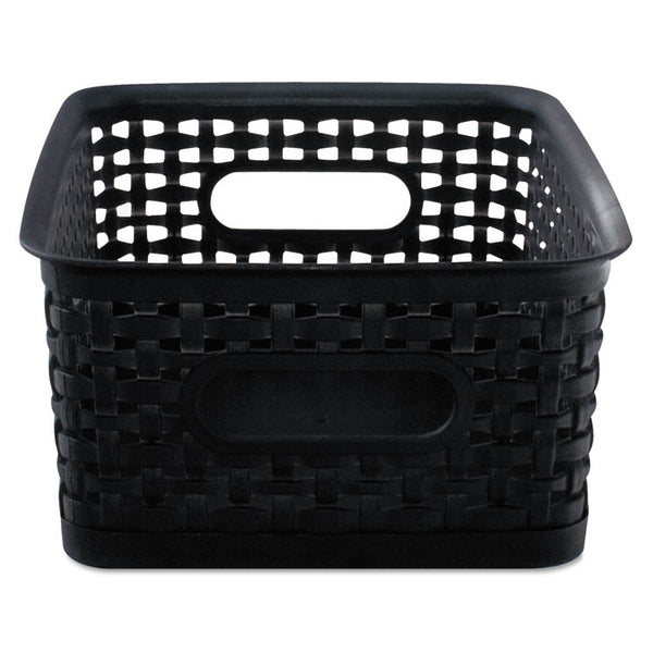Advantus Weave Bins, 9.88 x 7.38 x 4, Black, 3/Pack (AVT40326) Pack of 3