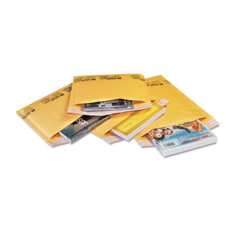 Sealed Air Jiffylite Self-Seal Bubble Mailer, #0, Barrier Bubble Air Cell Cushion, Self-Adhesive Closure, 6 x 10, Brown Kraft, 200/CT (SEL55445) Case of 200