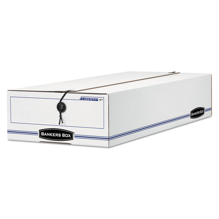 Bankers Box® LIBERTY Check and Form Boxes, 9.25" x 15" x 4.25", White/Blue, 12/Carton (FEL00009) Carton of 12