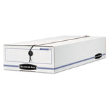 Bankers Box® LIBERTY Check and Form Boxes, 9.25" x 23.75" x 4.25", White/Blue, 12/Carton (FEL00002) Carton of 12
