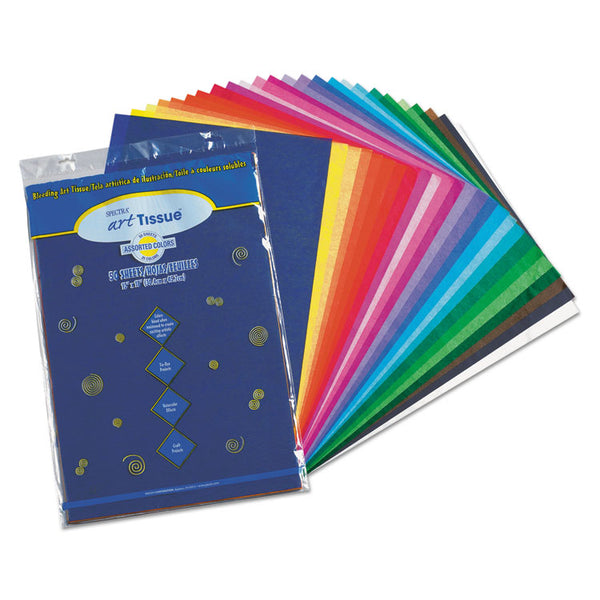 Pacon® Spectra Art Tissue, 23 lb Tissue Weight, 12 x 18, Assorted, 50/Pack (PAC58520) Pack of 50