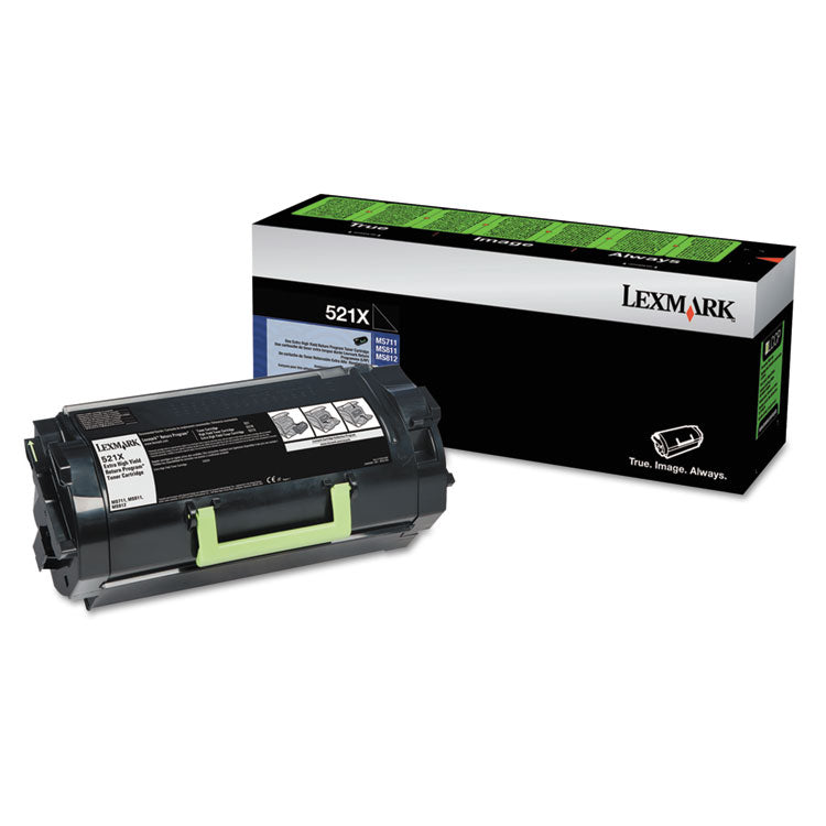 Lexmark™ 52D1X00 Extra High-Yield Toner, 45,000 Page-Yield, Black (LEX52D1X00)