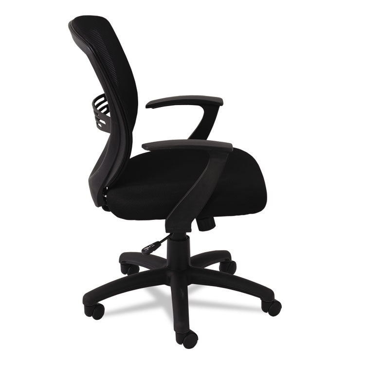 OIF Swivel/Tilt Mesh Mid-Back Task Chair, Supports Up to 250 lb, 17.91" to 21.45" Seat Height, Black (OIFVS4717)