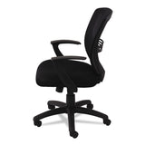 OIF Swivel/Tilt Mesh Mid-Back Task Chair, Supports Up to 250 lb, 17.91" to 21.45" Seat Height, Black (OIFVS4717)