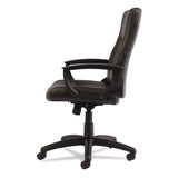 Alera® Alera YR Series Executive High-Back Swivel/Tilt Bonded Leather Chair, Supports 275 lb, 17.71" to 21.65" Seat Height, Black (ALEYR4119)