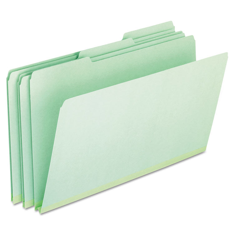 Pendaflex® Pressboard Expanding File Folders, 1/3-Cut Tabs: Assorted, Legal Size, 1" Expansion, Green, 25/Box (PFX17171) Box of 25